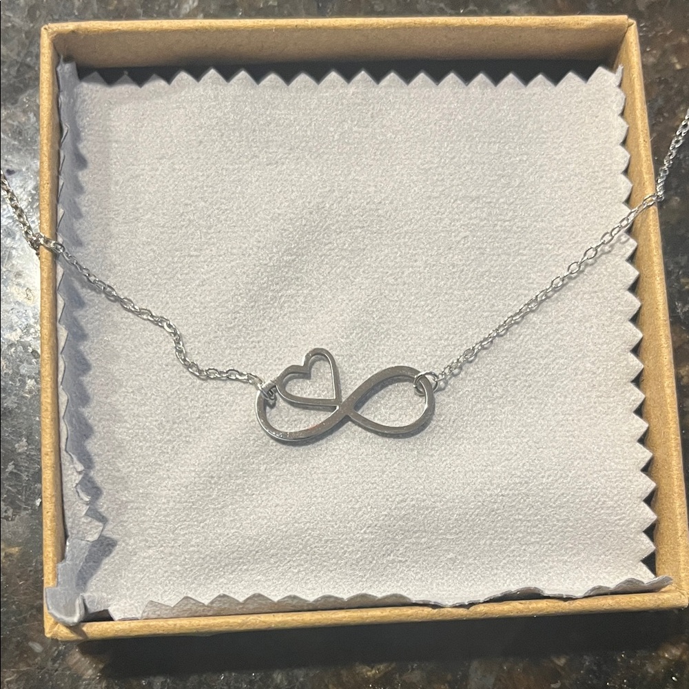 Silver Infinity Heart Necklace